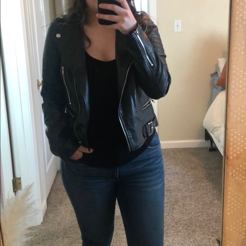 Black Faux Leather Jacket